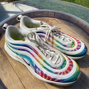 Nike air Max 97 ‘peace love’ tie die golf shoe.